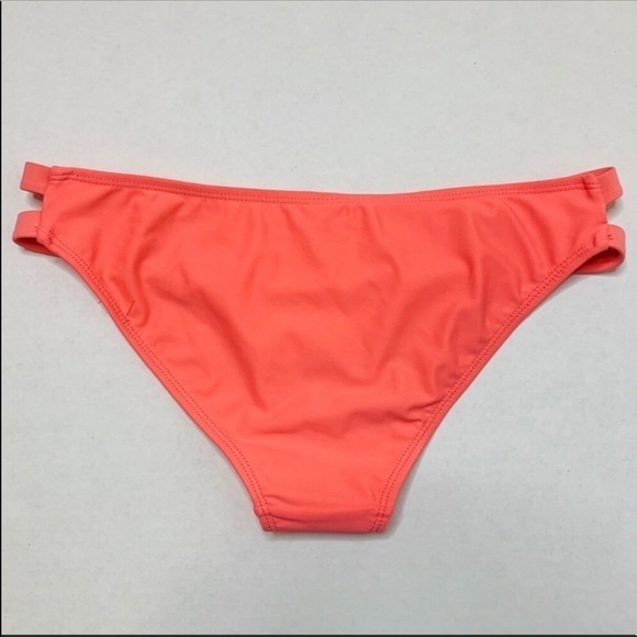NWT Kenzie Coral Pink ruffle bandeau off the shoulder bikini swimsuit Small S - Picture 7 of 7